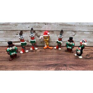 Vintage‎ 1997 Warner Brothers Looney Tunes Christmas Tree Light Covers HD42